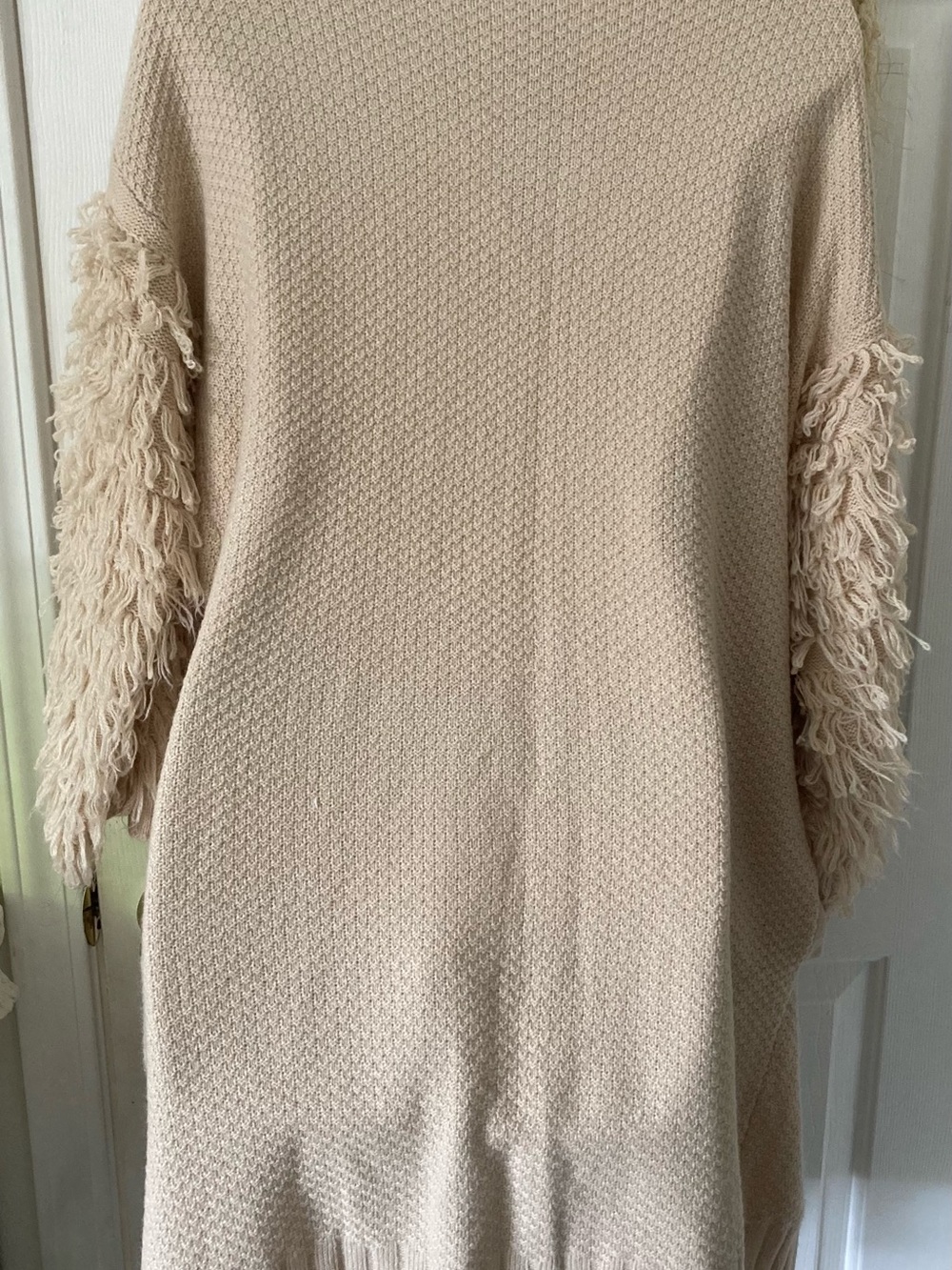 LAWLESS Cream Knit Open-Front Ribbed Cardigan - Picture 3 of 5